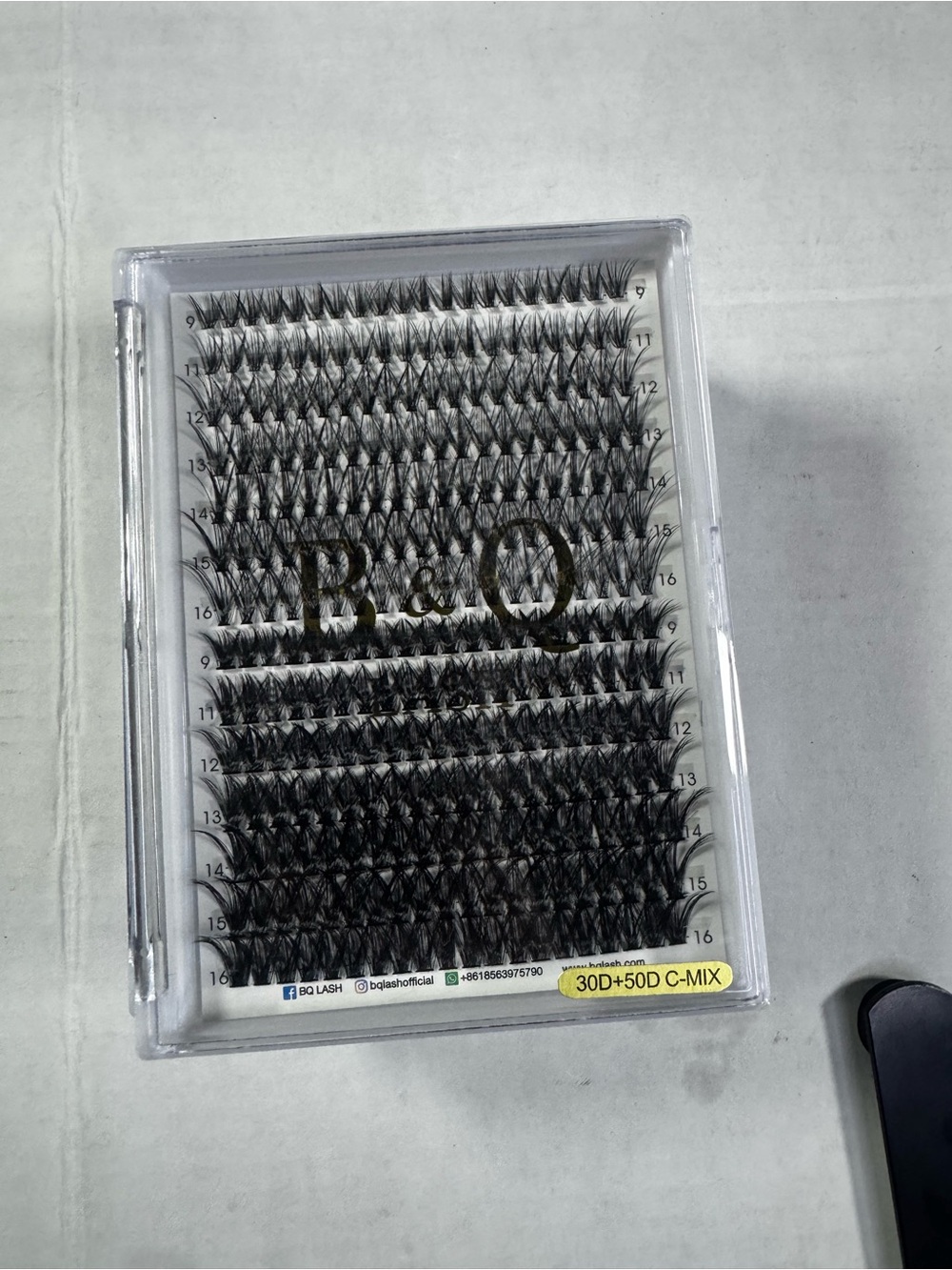B&Q Lash 30D + 50D C-Curl Cluster Lashes 9–16mm – Bundle of 5